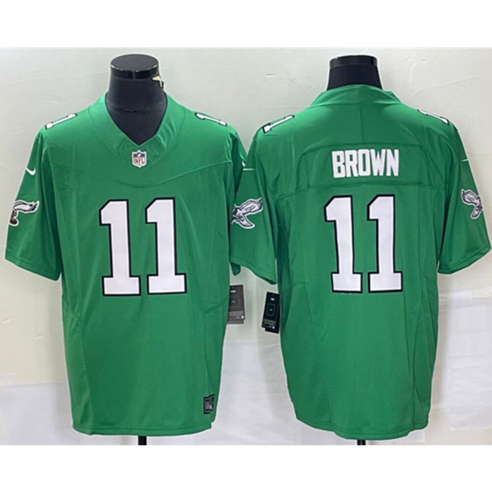 Mens Kids Youths  AJ Brown Green Alternate Limited Jersey